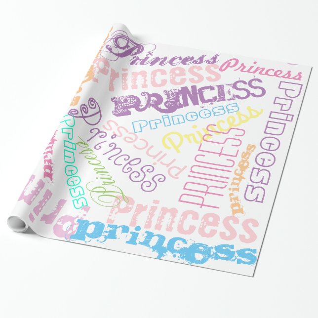 Papel de Presente de Colagem de Nome Personalizado (Desenrolado)