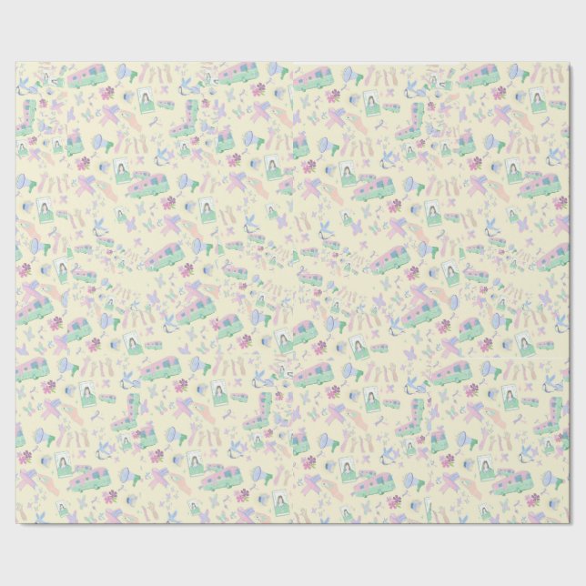Papel de Presente de Empoderamento Pastel – Fita d (Barra)