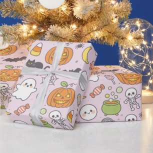 Papel de Presente de Festa Assustador Fofo, Hallow