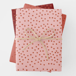 Papel de Presente de Festa com Bolinhas Vermelhas