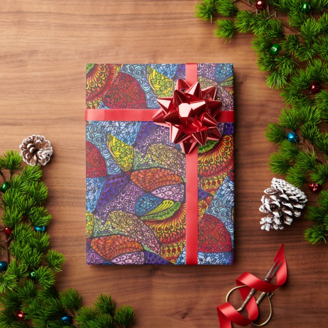 Papel de Presente de Festa em Rolo - Groovy  (Presente de Natal)