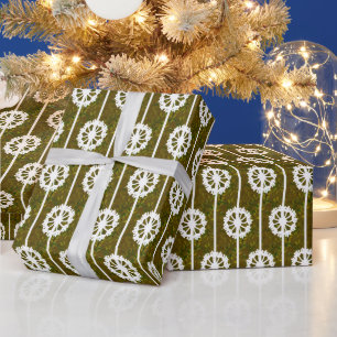 Papel De Presente De Folhas e Leões