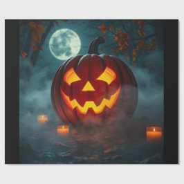Papel de Presente de Halloween de Abóbora Realista