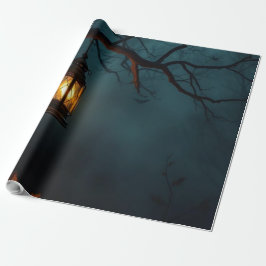 Papel de Presente de Lanterna de Halloween Assusta