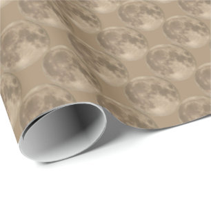 Papel de presente de lua Personalizar o papel de e