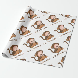 Papel De Presente De "macaco bonito do bebê das citações do