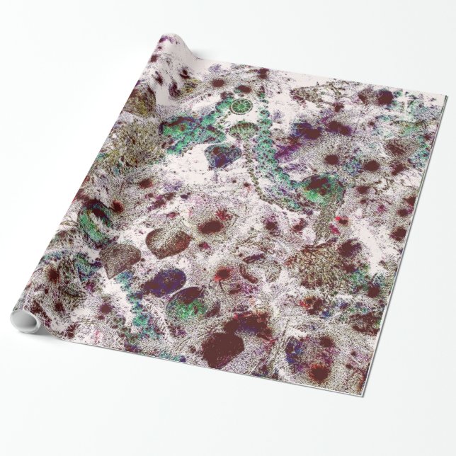 Papel de Presente de Natal 'Abstrato de Natal' (Desenrolado)