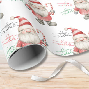 Papel de Presente de Natal Água-Forte Papai Noel