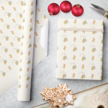 Papel de Presente de Natal Árvore de Natal com Lis
