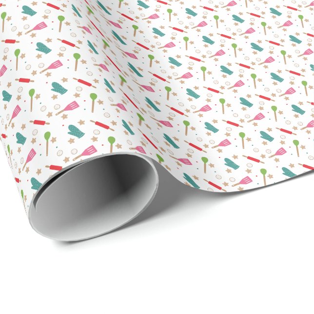 Papel de Presente de Natal Baking Spirits Bright (Ponta do rolo)
