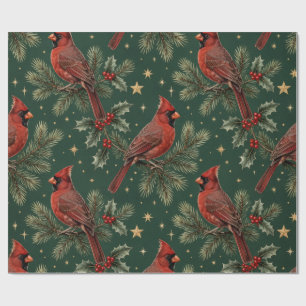 Papel de Presente de Natal Cardinal