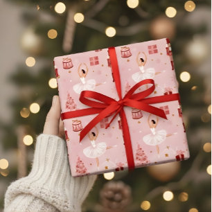 Papel de Presente de Natal do Ballet Castanha-do-N