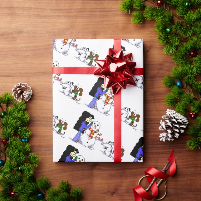 Papel de Presente de Natal do Chanucá de NeveMidge (Presente de Natal)