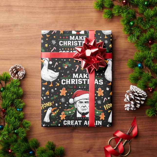 Papel de Presente de Natal Engraçado Tornar o Nata (Presente de Natal)