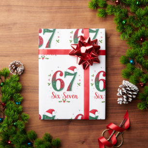 Papel de Presente de Natal Meme Seis Sete 67 6 7 F