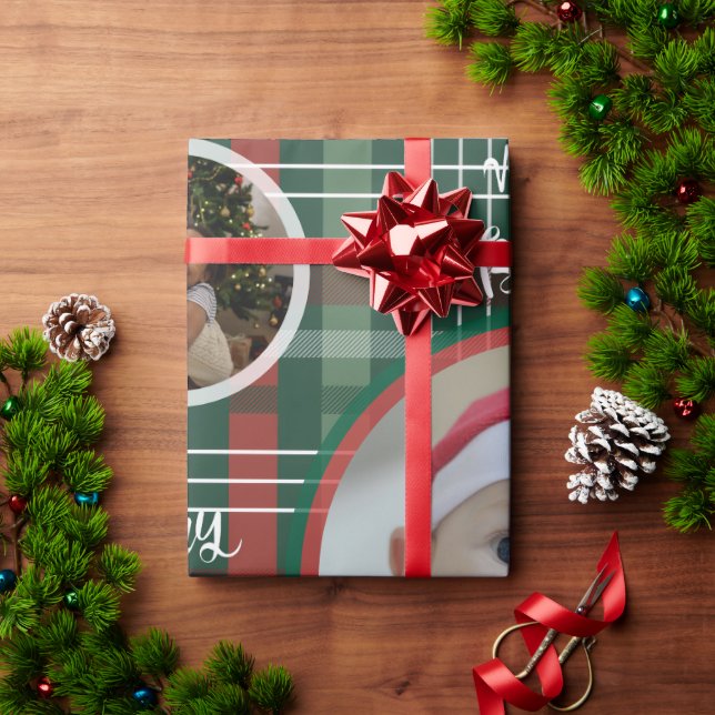 Papel de Presente de Natal Personalizado Xmas Plai (Presente de Natal)