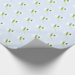 Papel de Presente de Natal Urso Polar Bebê Fofo