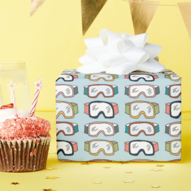 Papel de Presente de Óculos de Esqui e Snowboard (Festa de aniversário)