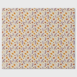Papel de Presente de Outono com Bordo e Lavanda pa