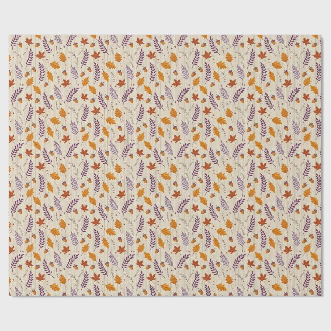 Papel de Presente de Outono com Bordo e Lavanda pa (Aberto)