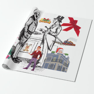 Papel De Presente 🎄 de papel de enrolamento vitoriano da idade Gild