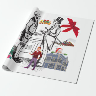 Papel De Presente 🎄 de papel de enrolamento vitoriano da idade Gild
