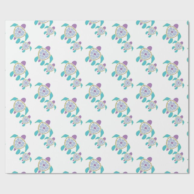 Papel de Presente de Tartaruga (Aberto)