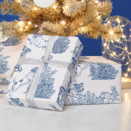 Papel de Presente de Toile Francesa Azul para Jack