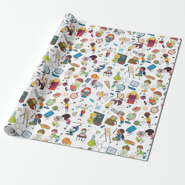 Papel De Presente De volta à escola (Desenrolado)
