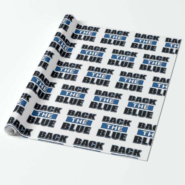 Papel De Presente De volta ao azul - Apoie a polícia (Desenrolado)