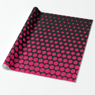 Papel De Presente Debian Red Bolinhas Modern Black