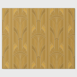 Papel De Presente Deco de arte do ouro20s - Dourado amarelo
