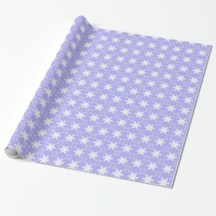 Papel De Presente Decoração Azul-Decorante Decoração Branca em F