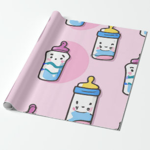 Papel De Presente decoração de berçários divertidos de biberões de d