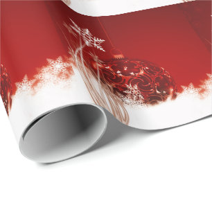 Papel De Presente decoração de branco vermelho natalino