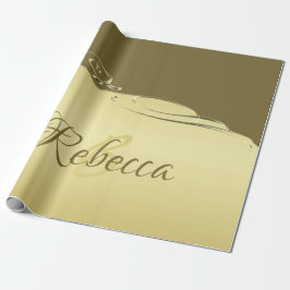 Papel De Presente Decoração de ouro de luxo em ouro militar