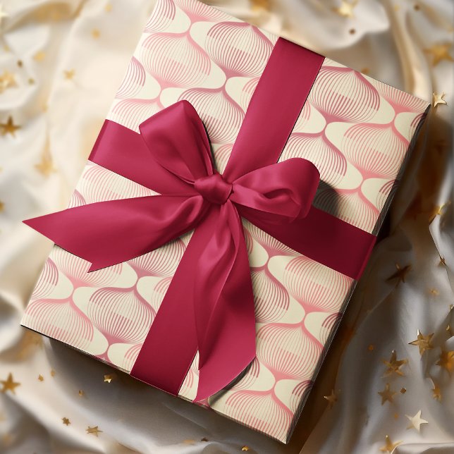 Papel De Presente Decorações de Balas de Natal Rosa (Criador carregado)