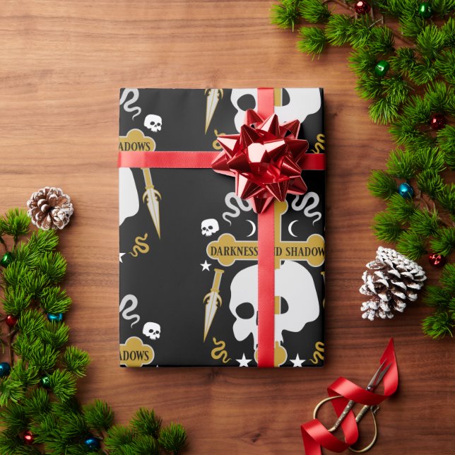 Papel De Presente Decorativo Gótico (Presente de Natal)
