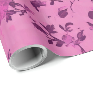 Papel De Presente Decoupage Chinoiserie Rosa