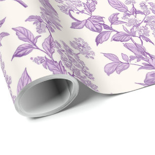 Papel De Presente Decoupage de Chinoiserie Roxo Claro