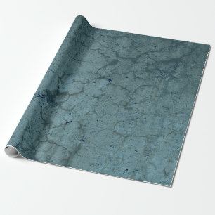 Papel De Presente Decoupage de Vintagem Azul-Teal Grunge Textura