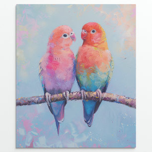 Papel De Presente Decoupage do Rainbow Love Birds