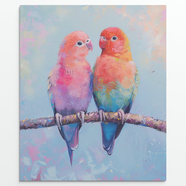 Papel De Presente Decoupage do Rainbow Love Birds (Criador carregado)