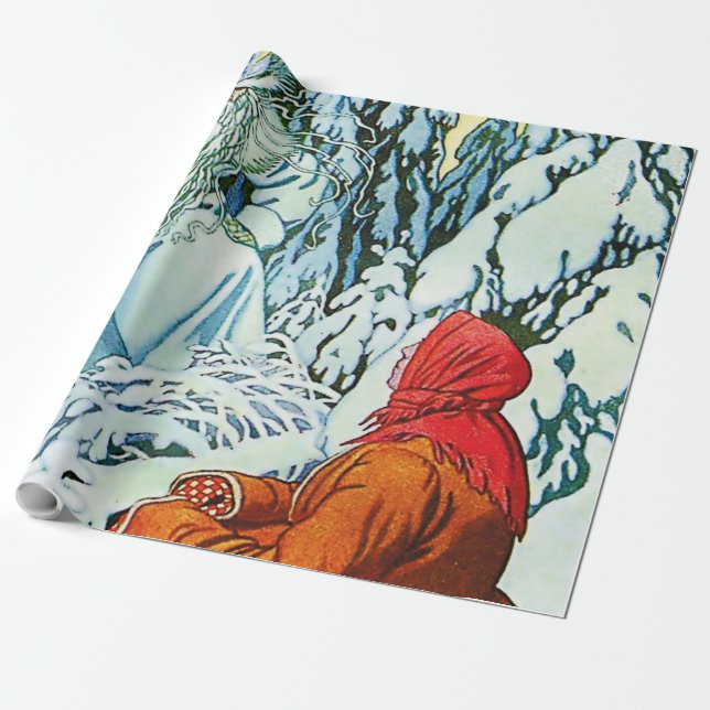 Papel De Presente "Ded Moroz" ou "Padre Frost" por Ivan Bilibin (Desenrolado)