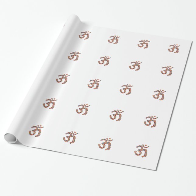 Papel De Presente Dedicação à MANTRA de OM: Gemas da EXPOSIÇÃO, (Desenrolado)