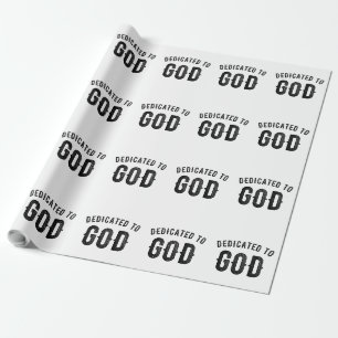 PAPEL DE PRESENTE DEDICADO A DEUS TEXTO NEGRO PERSONALIZÁVEL LEGAL