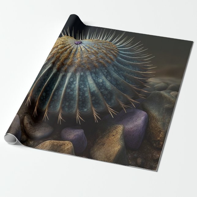 Papel De Presente Deep Sea Urchin (Desenrolado)