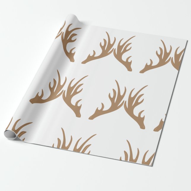 Papel De Presente Deer Antlers (Desenrolado)