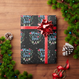 Papel De Presente Deer Antlers Em Flocos De Neve
