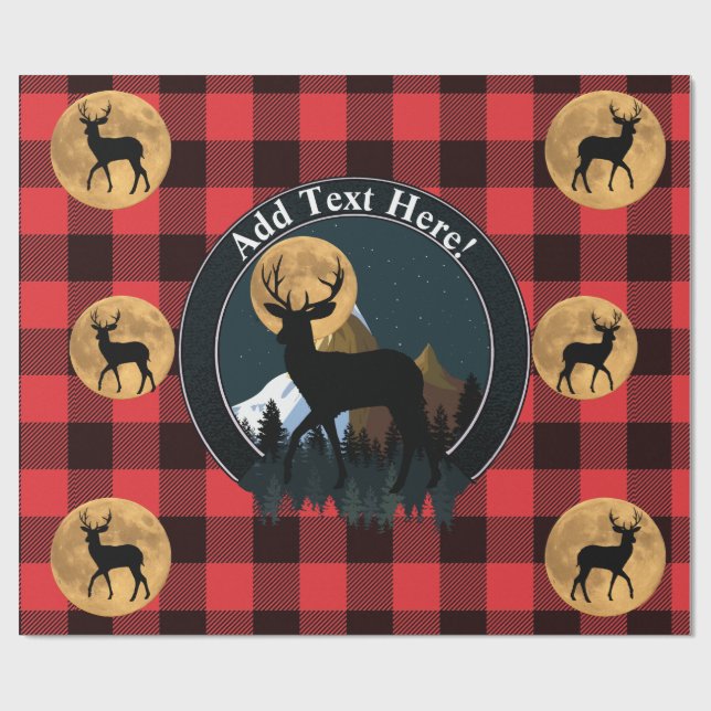 Papel De Presente Deer Buck Full Moon (Aberto)